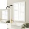 Amanti Art Mirror Makeover Bathroom Mirror Frame Border Kit - Fully Assembled Peel and Stick Frame - Mirror NOT Included - Cabinet White Narrow Trim